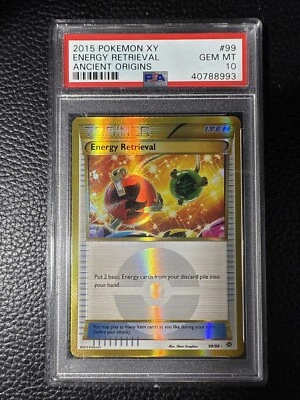 2015 Pokemon XY Ancient Origins Energy Retreival #99 Gold Secret PSA 10 - Image 1 of 2