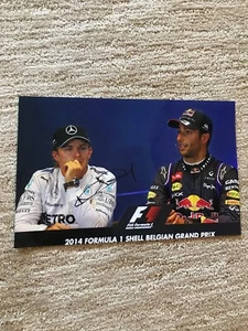 NICO ROSBERG signed PHOTO SPA ‘14 Dani Ricciardo 12x7.75" MERCEDES F1 2016 CHAMP - Picture 1 of 5
