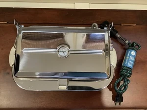Máquina de gofres Nelson de colección eléctrica cromada Art Deco retro ¡¡Funciona muy bien!!! - Imagen 1 de 11