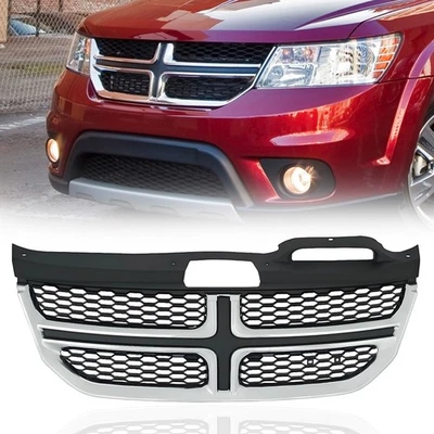 For 2011-2020 Dodge Journey Front Bumper Grille w/ Chrome Trim Foto 1 de 4