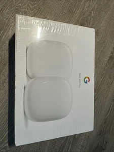 Google Nest Wifi Pro Wi-Fi 6E Router Mesh System - Śnieg (2-pak) - Zdjęcie 1 z 1