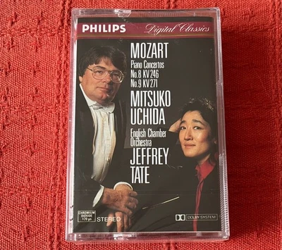 MOZART PIANO CONCERTOS NOS 8 & 9 - CASSETTE TAPE - MITSUKO UCHIDA/JEFFREY TATE - Image 1 of 3