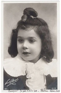 Antique girl photo 1900's RPPC Studio Boyer Paris France studio portrait +7902 - Picture 1 of 2