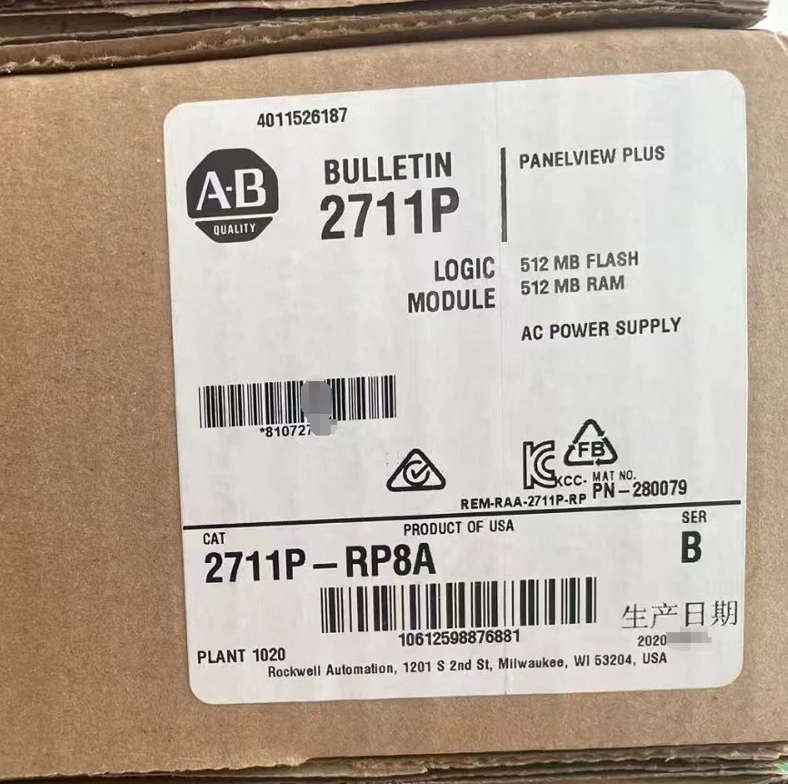 New Sealed 2711P-RP8A /B PanelView Plus 700-1500 6 Logic Modules 512MB Flash Ram - Image 1 of 1
