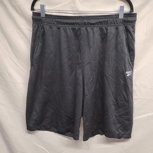 Reebok Mens Size L Large Black Mesh Drawstring Basketball Shorts - Picture 1 of 18
