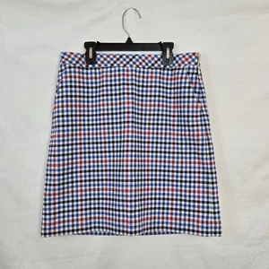 Talbots Damen adretter rot blau kariert kariert gefüttert Karriere A-Linie Rock 6 Petite - Bild 1 von 9