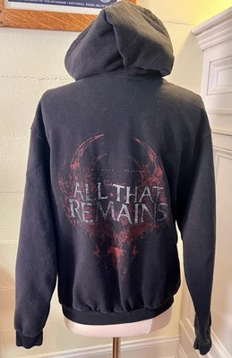Sudadera con capucha con cremallera ATR All That Remains Band talla M sudadera con capucha gráfica negra y roja de colección Foto 1 de 4
