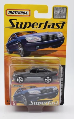 Matchbox New Superfast #5 Mercedes Benz S500 dunkel grau. Blister. Limited 8000 - Bild 1 von 2