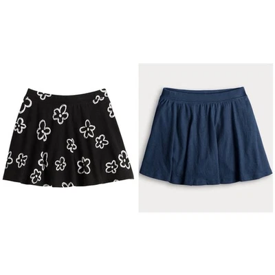 Lote de 2 faldas skater esenciales cintura elástica oscura jumping frijoles talla 10 Foto 1 de 4