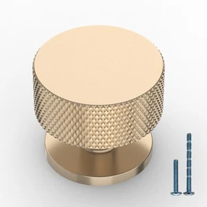 10 Pack Gold Knurled Knobs Kitchen Cabinet Hardware Dresser Drawer Pulls - Picture 1 of 7
