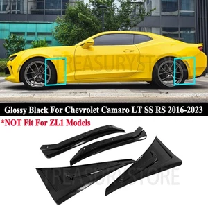 Gloss Black For Camaro SS LT RS 2016-2023 Front & Rear Splash Guard Mud Flap Set - Bild 1 von 8
