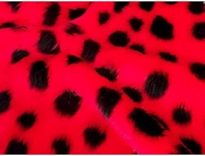 Telas de piel CRS VENDEDOR LTD. Material de tela de piel sintética divertido animal - LADYBIRD, rojo, - Imagen 1 de 1