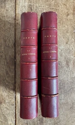 DANTE La DIVINE COMÉDIE Trad Francisque Reynard LEMERRE E.O 1877 RELIURE À COINS - Photo 1/4