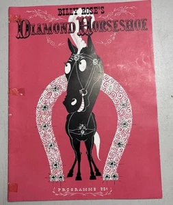 BILLY ROSE'S DIAMOND HUFEISEN NACHTCLUB 1942 PROGRAMM MRS. ASTOR'S PET HORSE - Bild 1 von 9