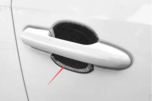 Carbon Fiber Door Handle Bowl Cup Cover Trim for 2019-2023 Toyota RAV4 Style B - Picture 1 of 6