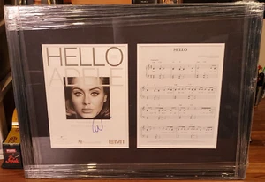 Adele Adkins handsigniertes HELLO Notenblatt 20x26 gerahmt Universal EMI mit FDA COA - Bild 1 von 24