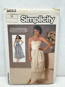 Simplicity 6883 Misses Dress Evening Prom Pattern 14 Bust 36" Uncut - Picture 1 of 2