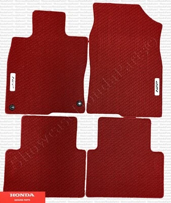 🔥 Genuine Honda Red HFP Floor Mats (Set of 4) Fits: 2017-2021 Civic 🔥 - Image 1 of 3