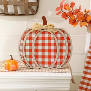 Fall Decorations for Home-11 Wooden Pumpkin Sign-Autumn Thanksgiving Decorations - Picture 1 of 7