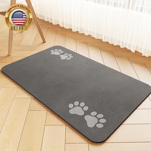 Pet Feeding Mat-Absorbent Pet Placemat for Food and Water Bowl, Dog Food Mat wit - Picture 1 of 9