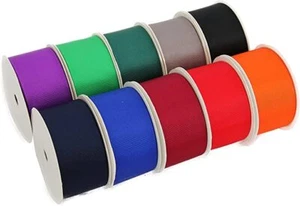 10 Roll Grosgrain Ribbon Sets - Light & Dark Colors 10 Yds each - 4 Widths - Picture 1 of 17