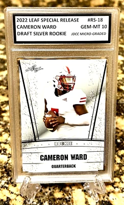 CAMERON CAM WARD 2022 LEAF SILVER EDITION GRADED GEM-MT 10 Rookie #RS-18. COA - Image 1 of 4