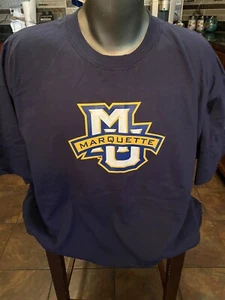 New Goldman Marquette University Short Sleeve "Gold Logo" T-Shirt, 2XL Blue - Picture 1 of 4