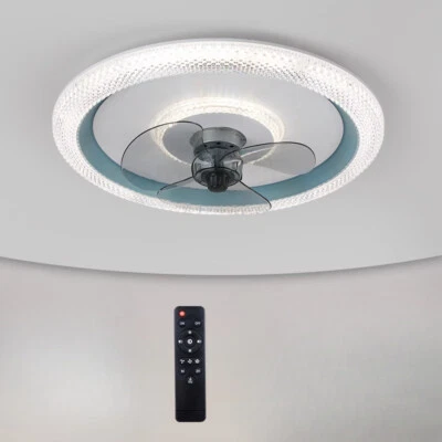 Bedroom Fan Light Ceiling Fan Light Invisible Creative Light Fan One Living Room - Image 1 of 4