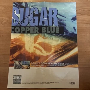 Signed Bob Mould Sugar Copper Blue Poster. (14x18 Folded) - Picture 1 of 2