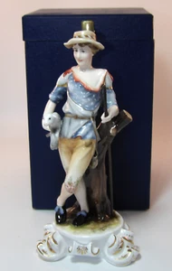 Royal Crown Derby 9 1/2" Shepherd Figurine 1985 1st + Wooden Box Excellent - Picture 1 of 8
