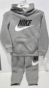 NIKE Hoodie Sweatshirt & Joggers SweatPants 2 Pc Fleece Set Size 4 Boys NWT - Picture 1 of 9