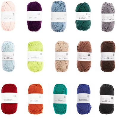 RICO DESIGN Rico CREATIVE COTTON aran 100% Baumwolle 50g/85m Nd. 4,0-5,0 mm