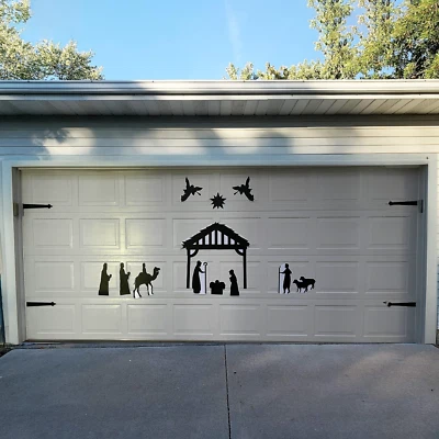 VictoryStore Jumbo Belén Imán Set | Decoración Navidad Puerta Garaje Foto 1 de 4