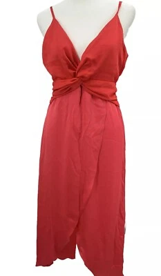 Vestido rojo Bar III para mujer pequeño rosa bloques de colores dobladillo alto bajo verano nuevo sin etiquetas vacaciones Foto 1 de 4
