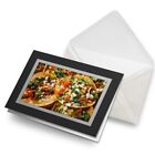 Greetings Card (Black) - Mexican Traditional Tacos Food Birthday Gift #21873