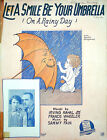 Sheet Music Let A Smile Be Your Umbrella Irving Kahal Francis Wheeler 1927