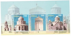 2012 ARMENIA, Mini SOUVENIR SHEET, 3 Stamps, CHURCHES - Imagen 1 de 1