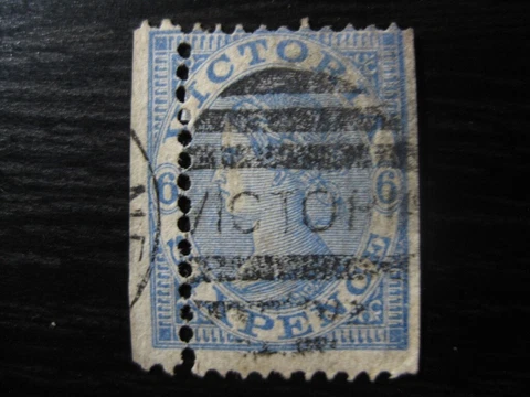 VICTORIA Sc. #77 rare used misperf stamp! Cover