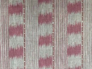 Linen Fabric Dakkar Stripe PINK Curtain Blind Upholstery Cushion - Picture 1 of 7