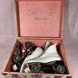 1950s Womens Roller Derby Skates With Hard Case - Picture 1 of 17