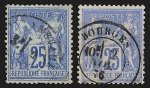 n°78b, Sage 25c outremer sur vert-clair, oblitéré, nuance RARE - TB D'ASPECT - Picture 1 of 2