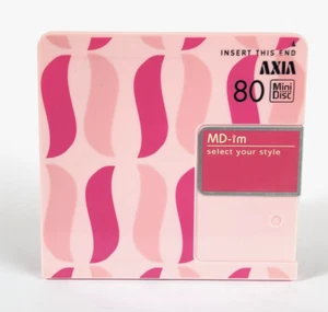 Minidisco AXIA im Select-Your-Style 80 min MD Pink 2003 diseño raro - Imagen 1 de 3