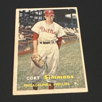1957 Topps #158 Curt Simmons - EX sin pliegues Foto 1 de 4