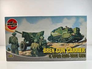 Airfix Bren Carrier & 6PDR Anticarro Esercito Militare Scala 1/76 Plastica Model Kit - Foto 1 di 8