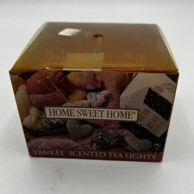 Vintage 1990 Yankee Candle Home Sweet Home Scented Tea Lights Candles Set of 12 - Image 1 of 3