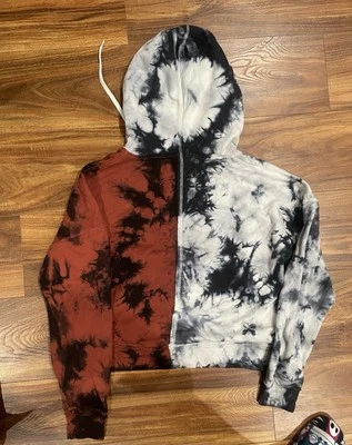 Sudadera con Capucha Empyre Negra Óxido Naranja Blanca Tie Dye Talla Grande Foto 1 de 4
