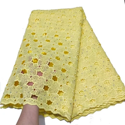 Blanco Lo último Francés Africano Suizo Tela Suave Nigeriano Guipur Cordón Leche... Foto 1 de 4