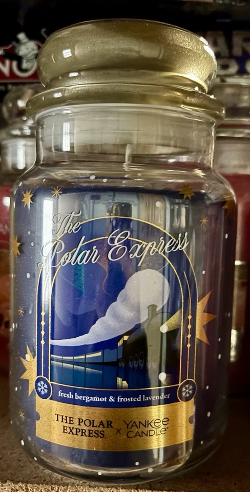 Yankee Candle Bergamota Fresca y Lavanda Esmerilada—POLAR EXPRESS 22 OZ Tarro Foto 1 de 1