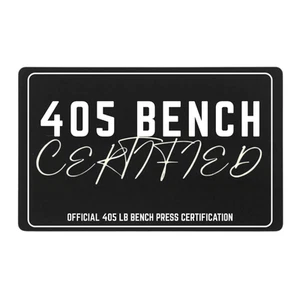 405 Bench Certified Official Bench Card Gym Lifting Body Building - Picture 1 of 2