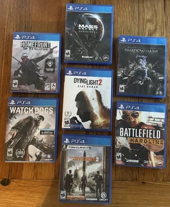 PS4 Game Lot Bundle Used Tested 7 Games Dying Light 2, Home Front Revolution Etc - Picture 1 of 15